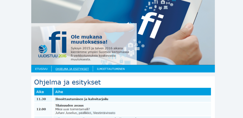 13.1.2016 / Fi-verkkotunnusten Suomi-kiertue Lappeenrannassa