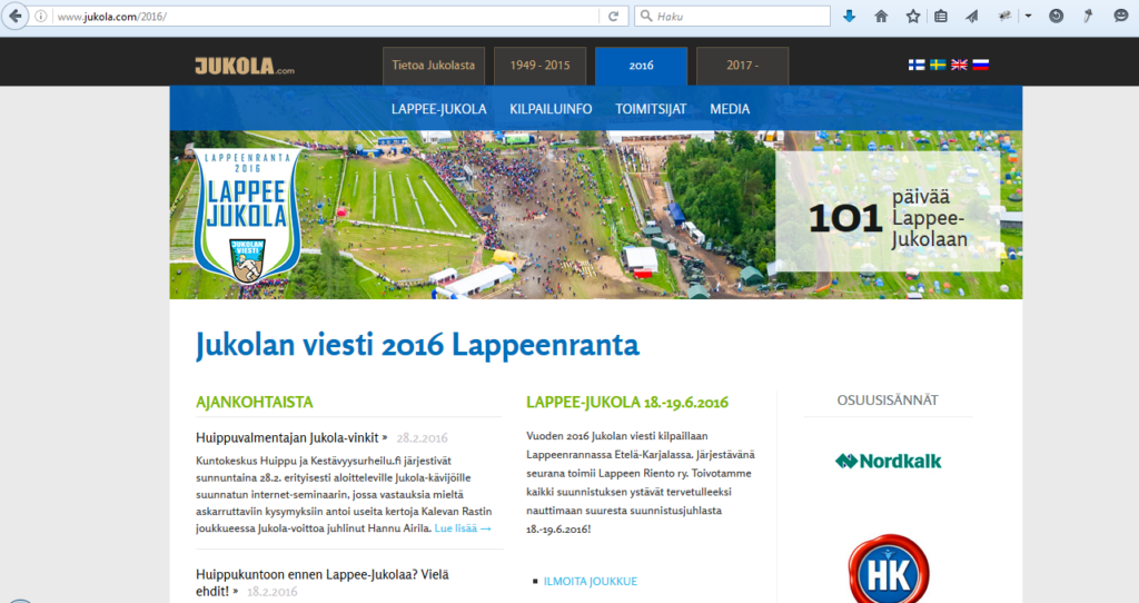 Haluatko Jukolaan toimitsijaksi?