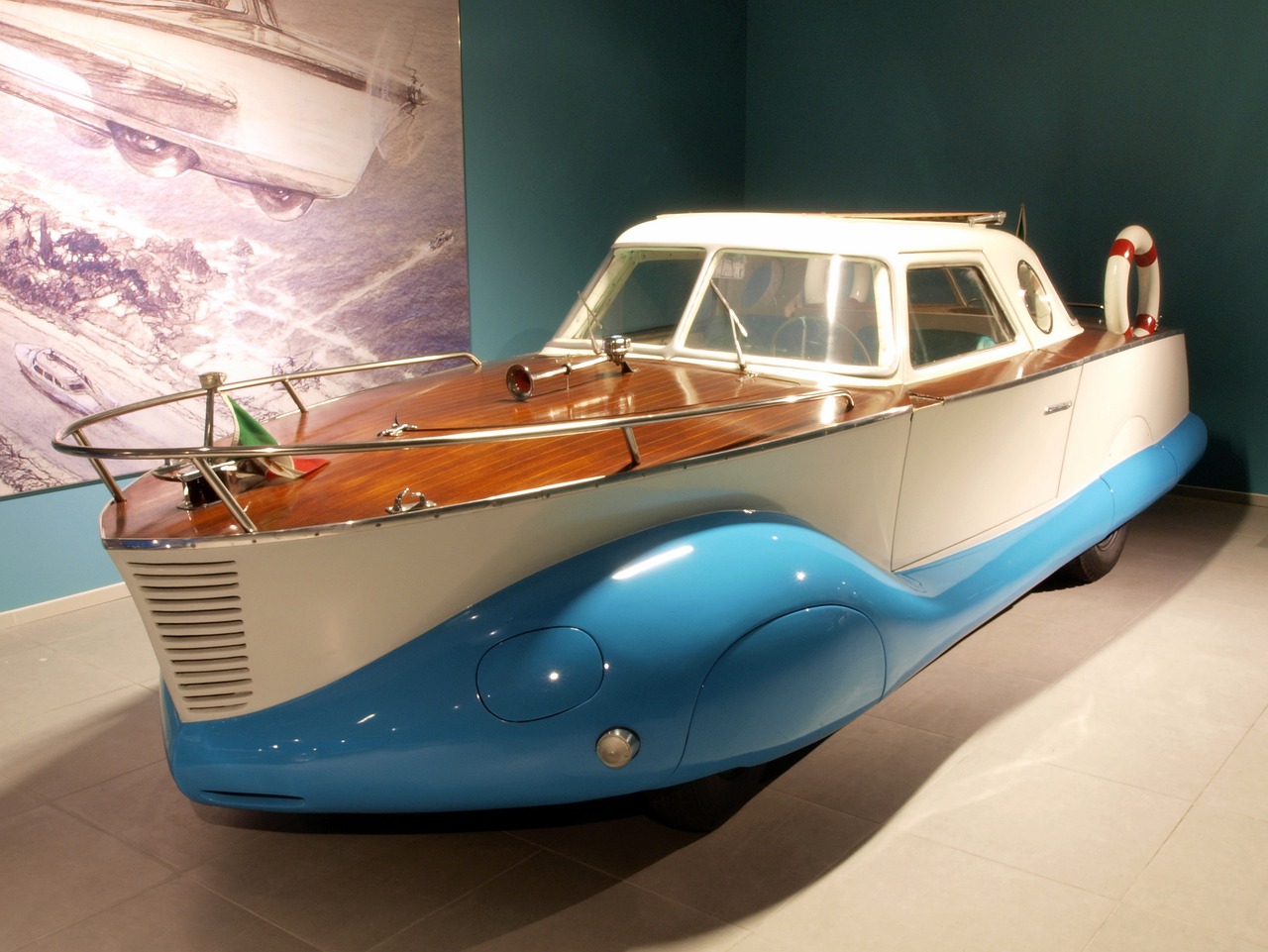 fiat boat car, 1953, car